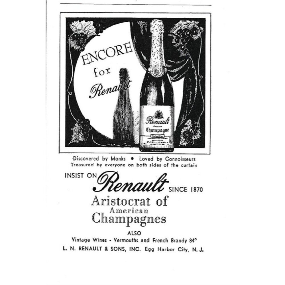Renault Aristocrat of American Champagnes Advertisement 1960s Vintage Print Ad